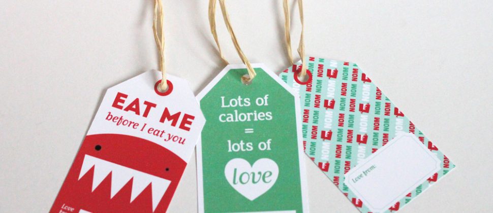 Printable food gift tags by www.tamiko.ca