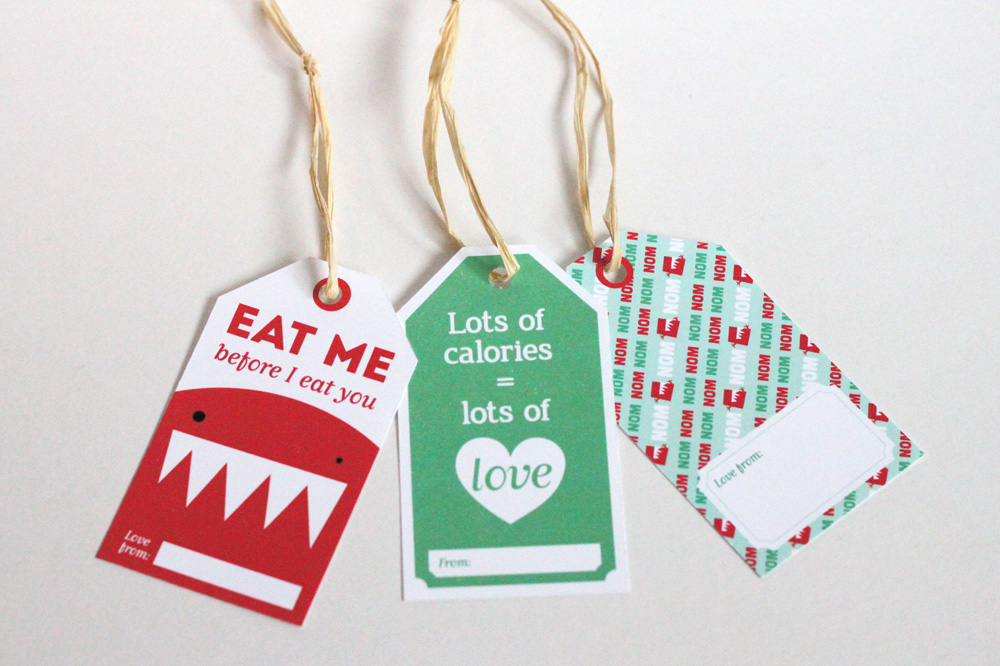 Printable food gift tags by www.tamiko.ca